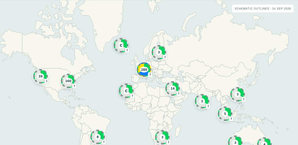 Preview of the Geographic atlas interface